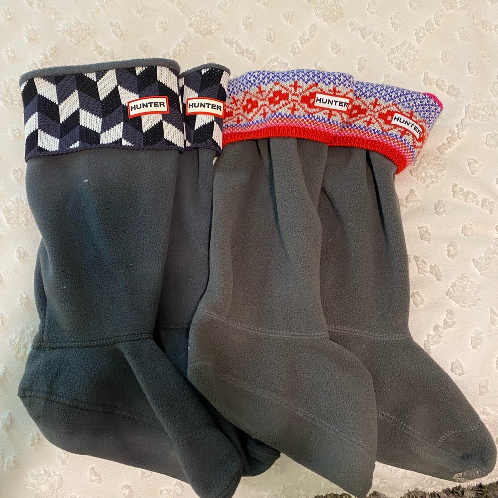 Two pairs Hunter boot socks tall